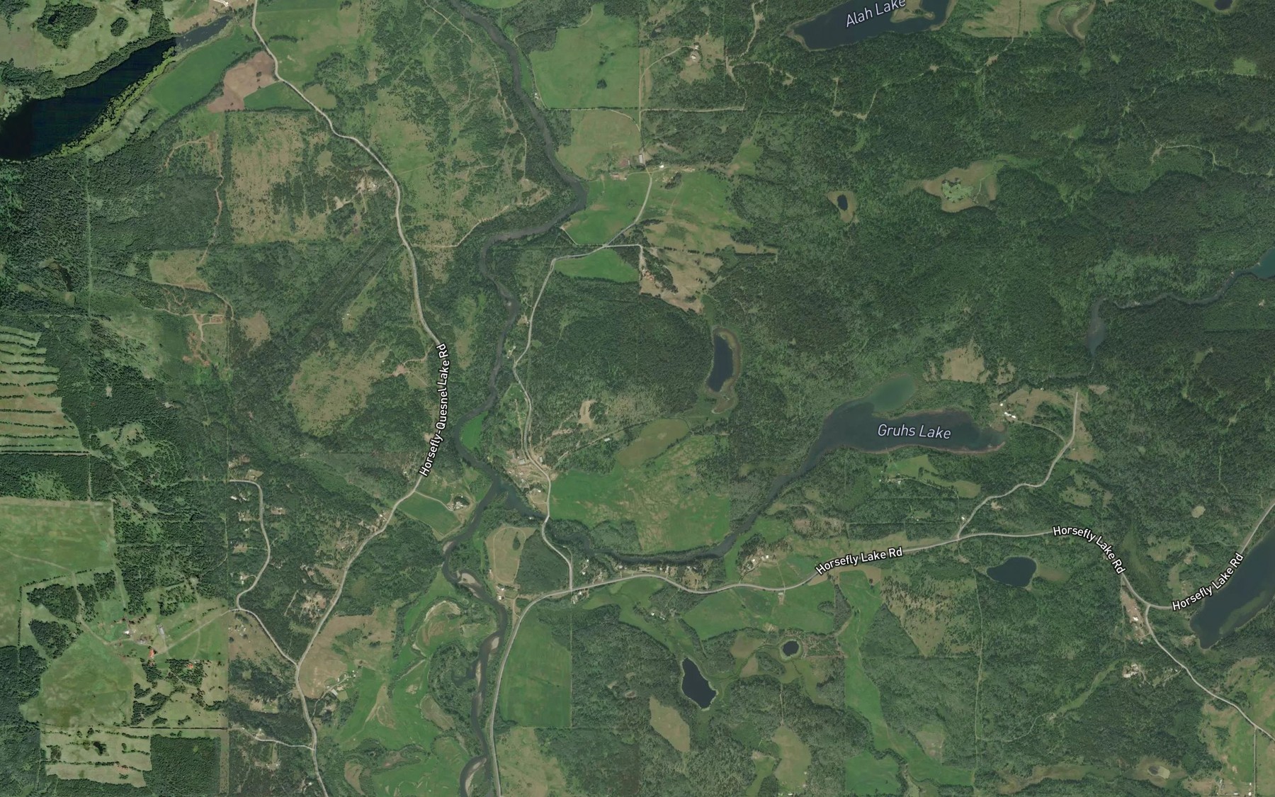 Satellite map of the Vedder Creek