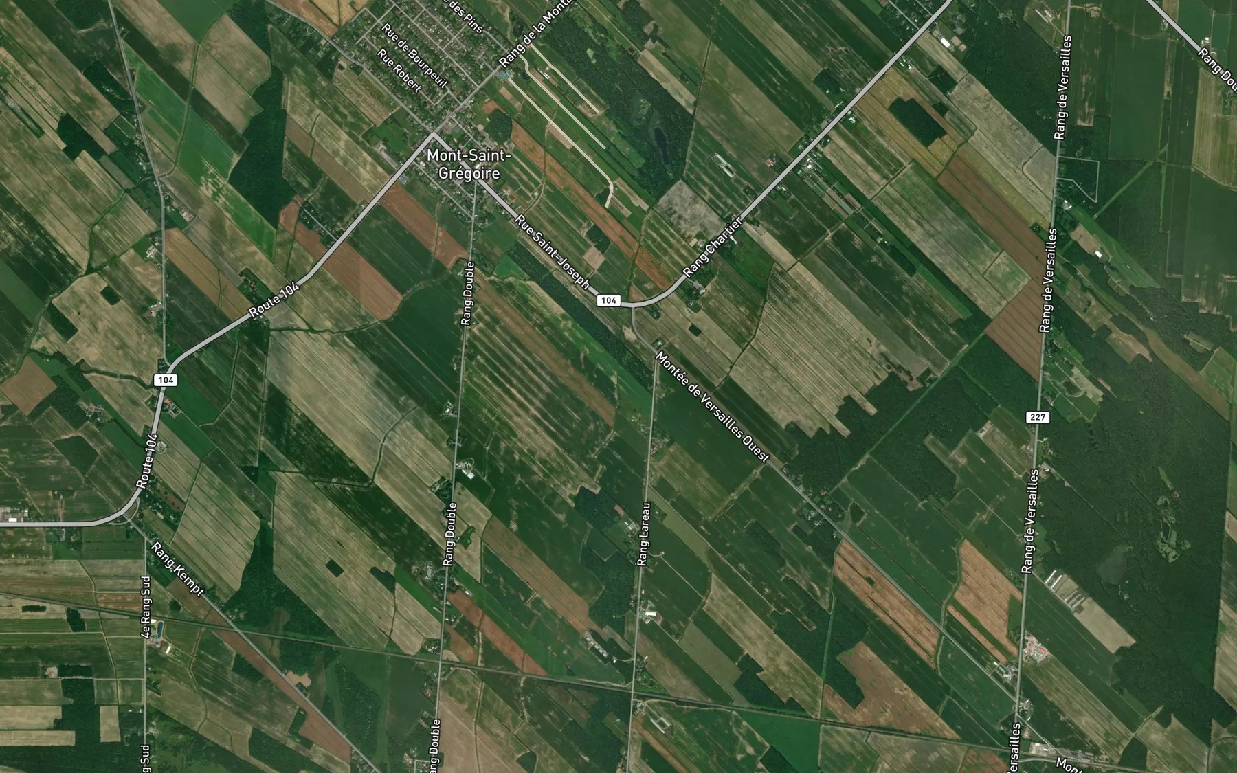 Satellite map of the Ruisseau Lalande-Hamel