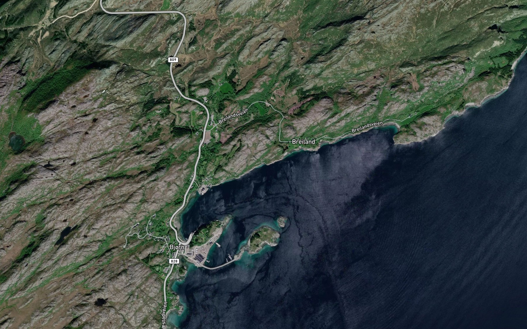 Satellite map of the Kuvikja
