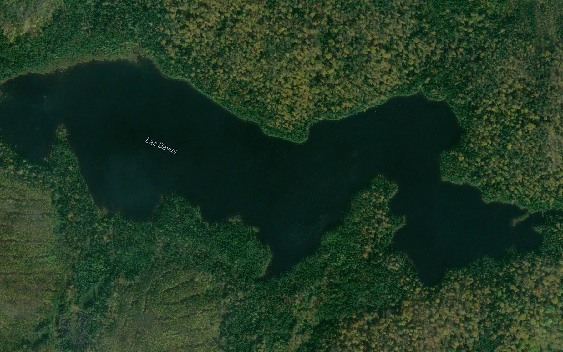 Satellite map of the Lac Davus