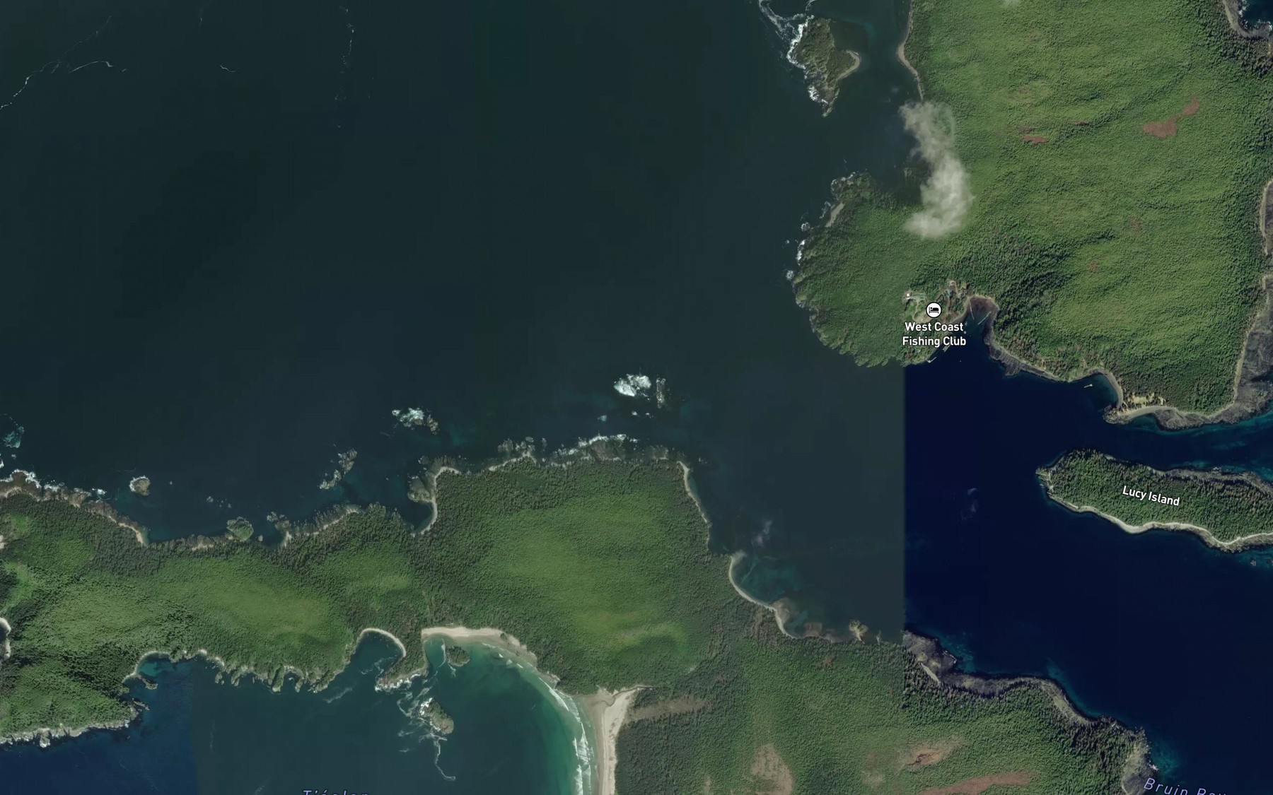 Satellite map of the Chanal Reef
