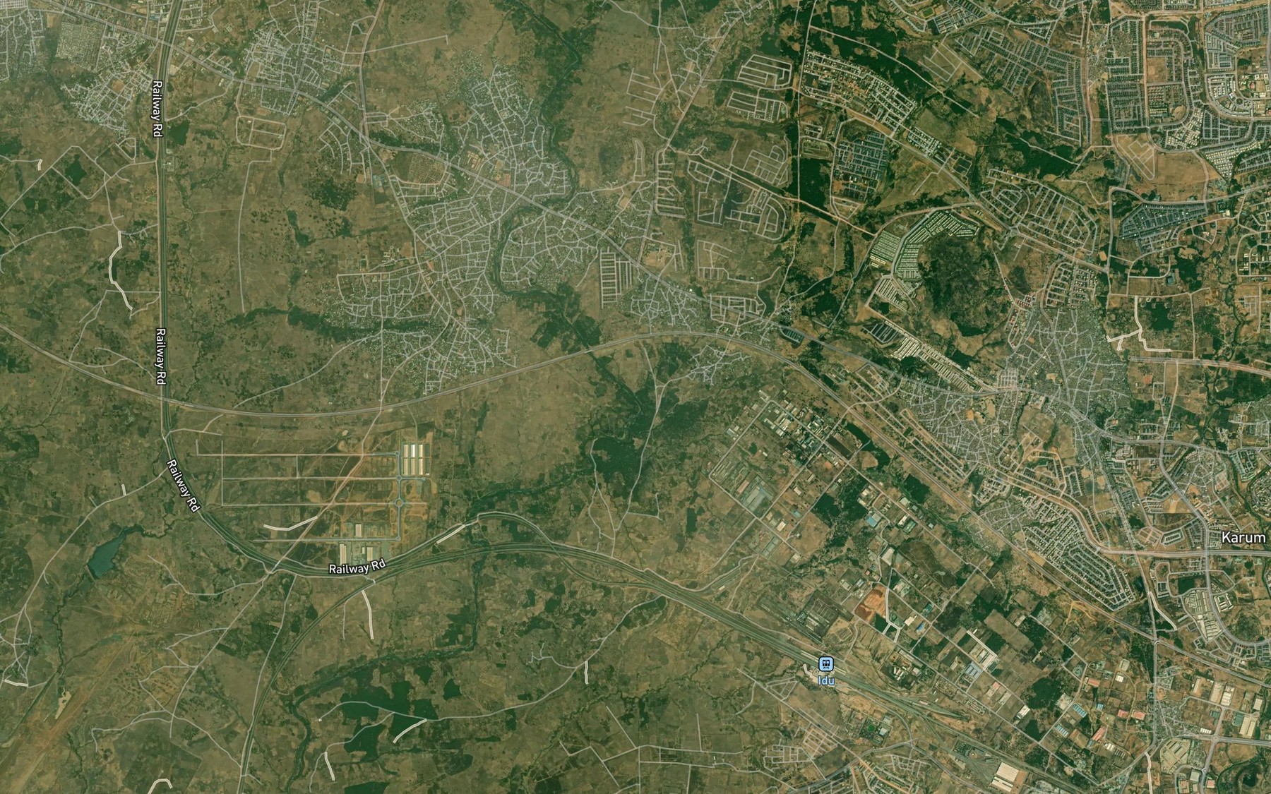 Satellite map of the River Jadna
