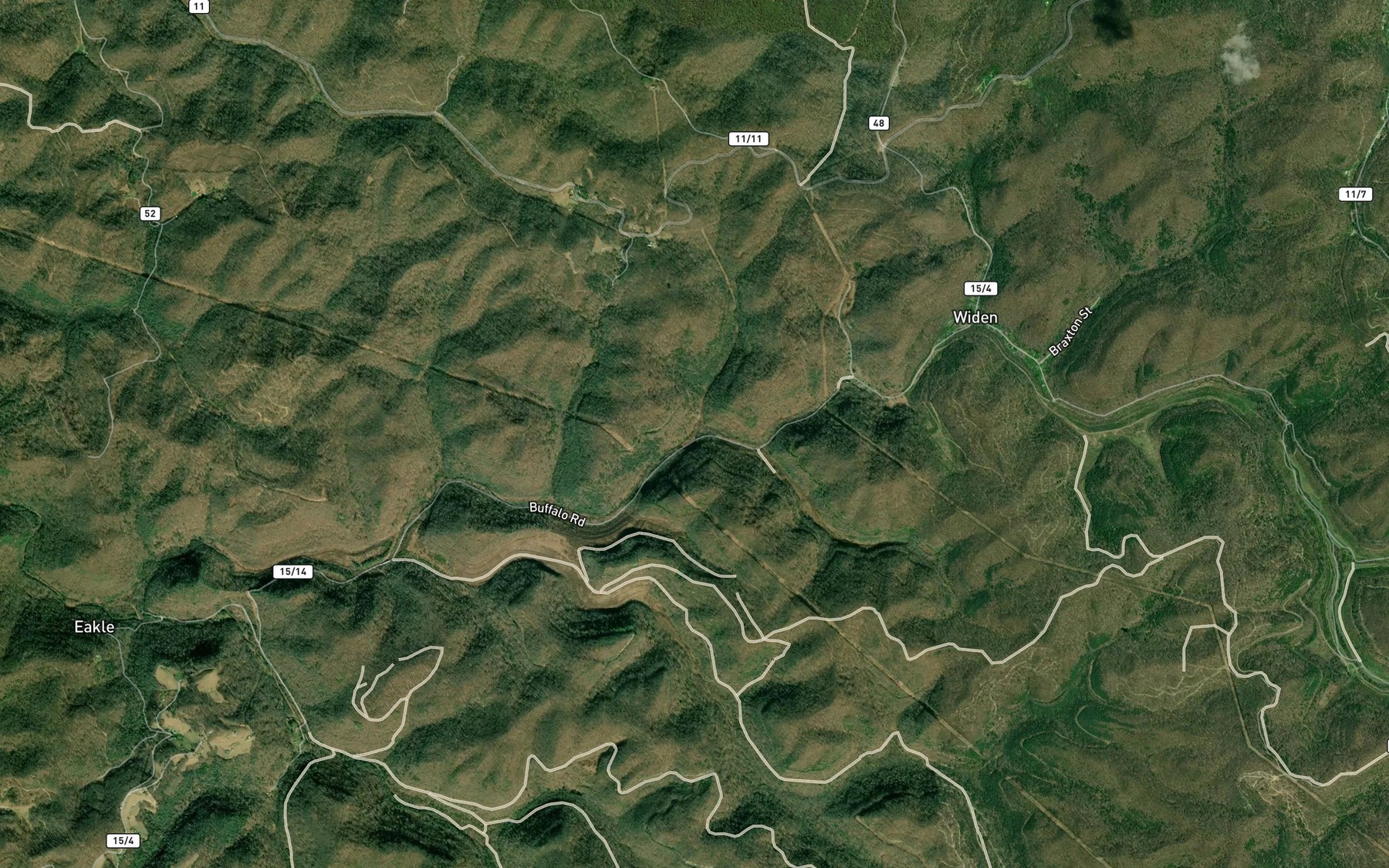 Satellite map of the Dille Run