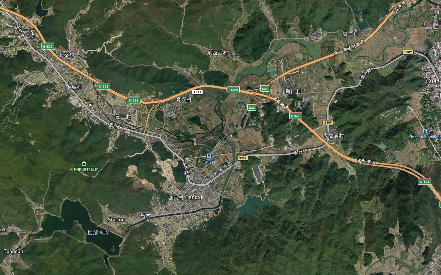 Satellite map of the Mei Xi