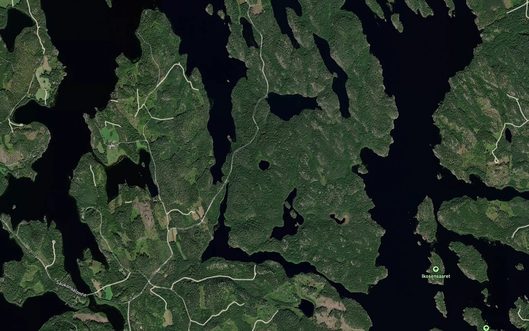 Satellite map of the Mustikkalampi