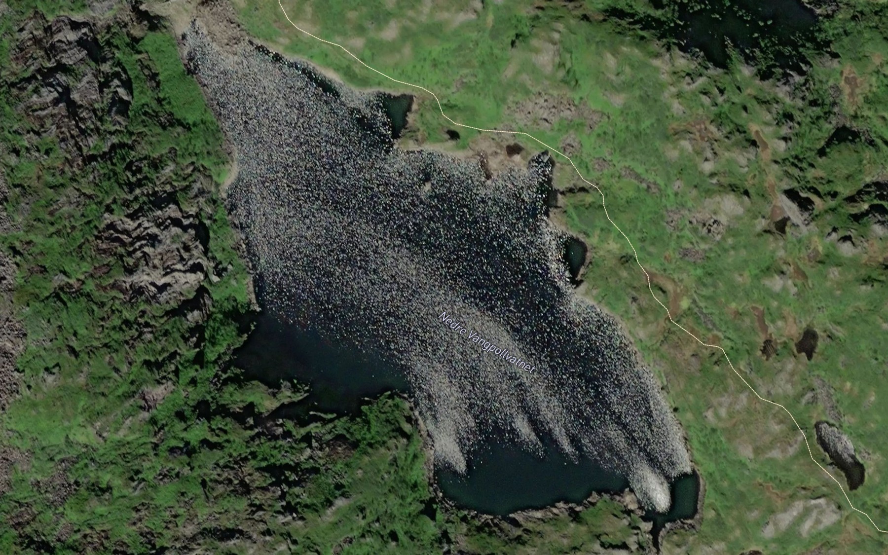 Satellite map of the Nedre Vangpollvatnet