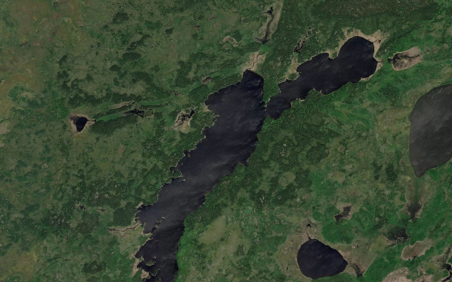 Satellite map of the Opastakow Lake