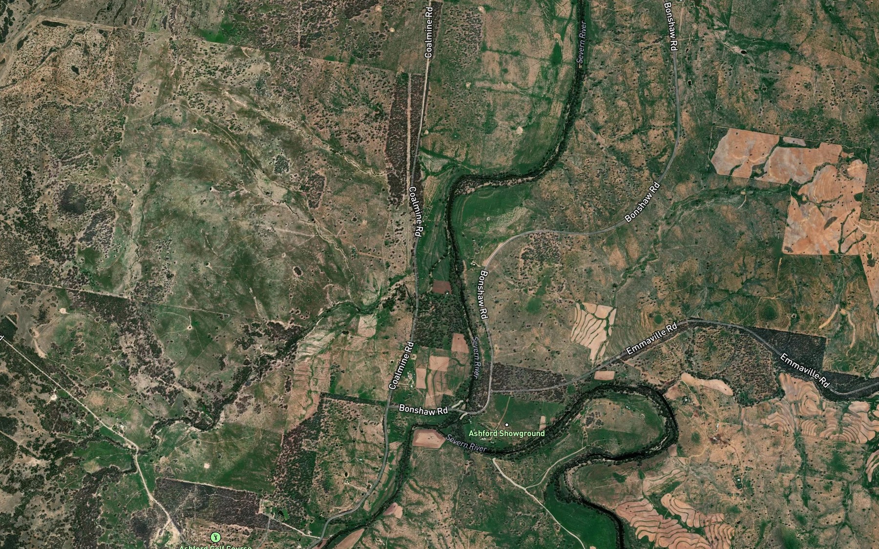 Satellite map of the Reedy Creek