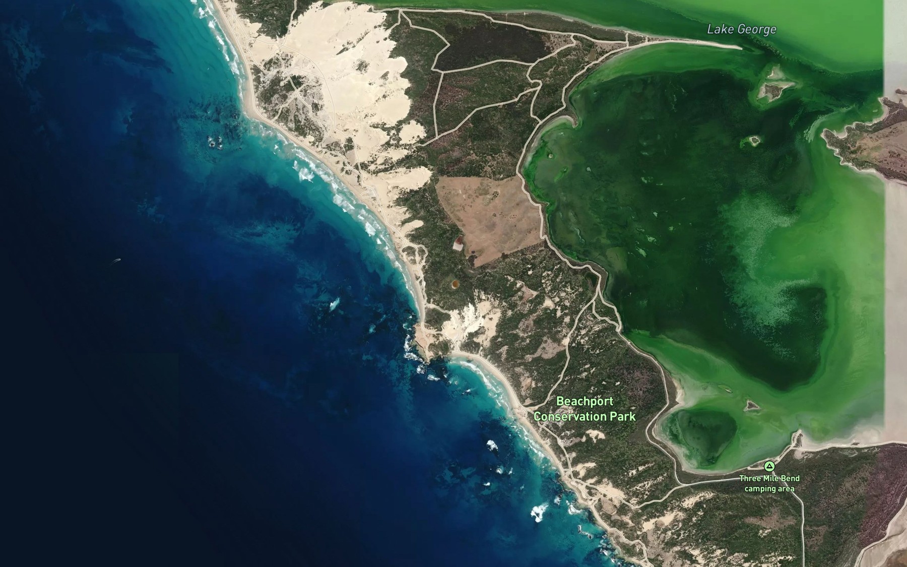 Satellite map of the Sea Lake