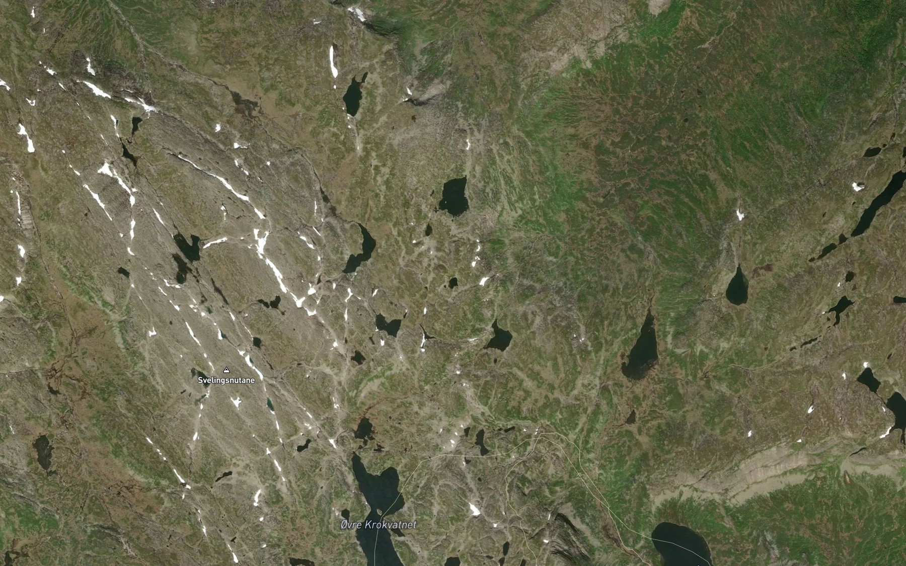 Satellite map of the Krofjoddtjonni