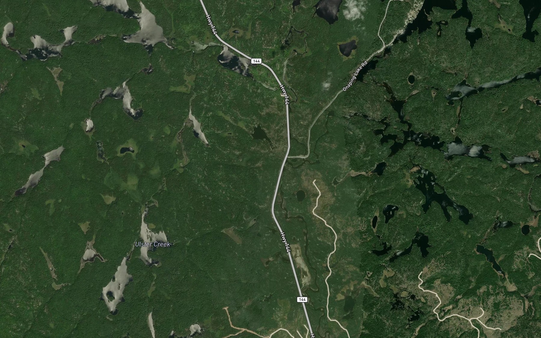 Satellite map of the Bailey Creek