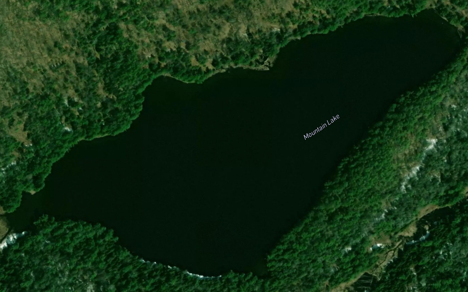 Satellite map of the Mountain Lake
