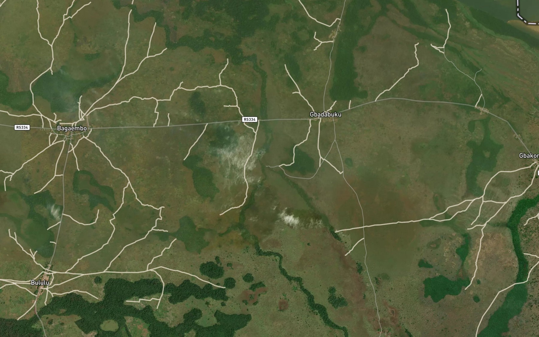Satellite map of the Seka