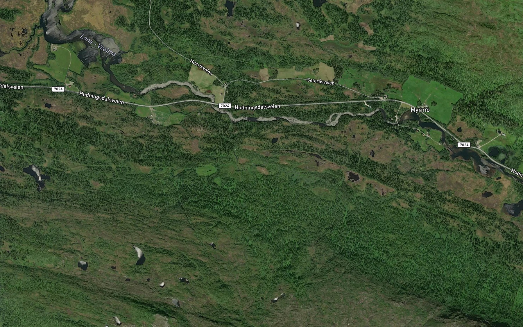 Satellite map of the Bjorbekken