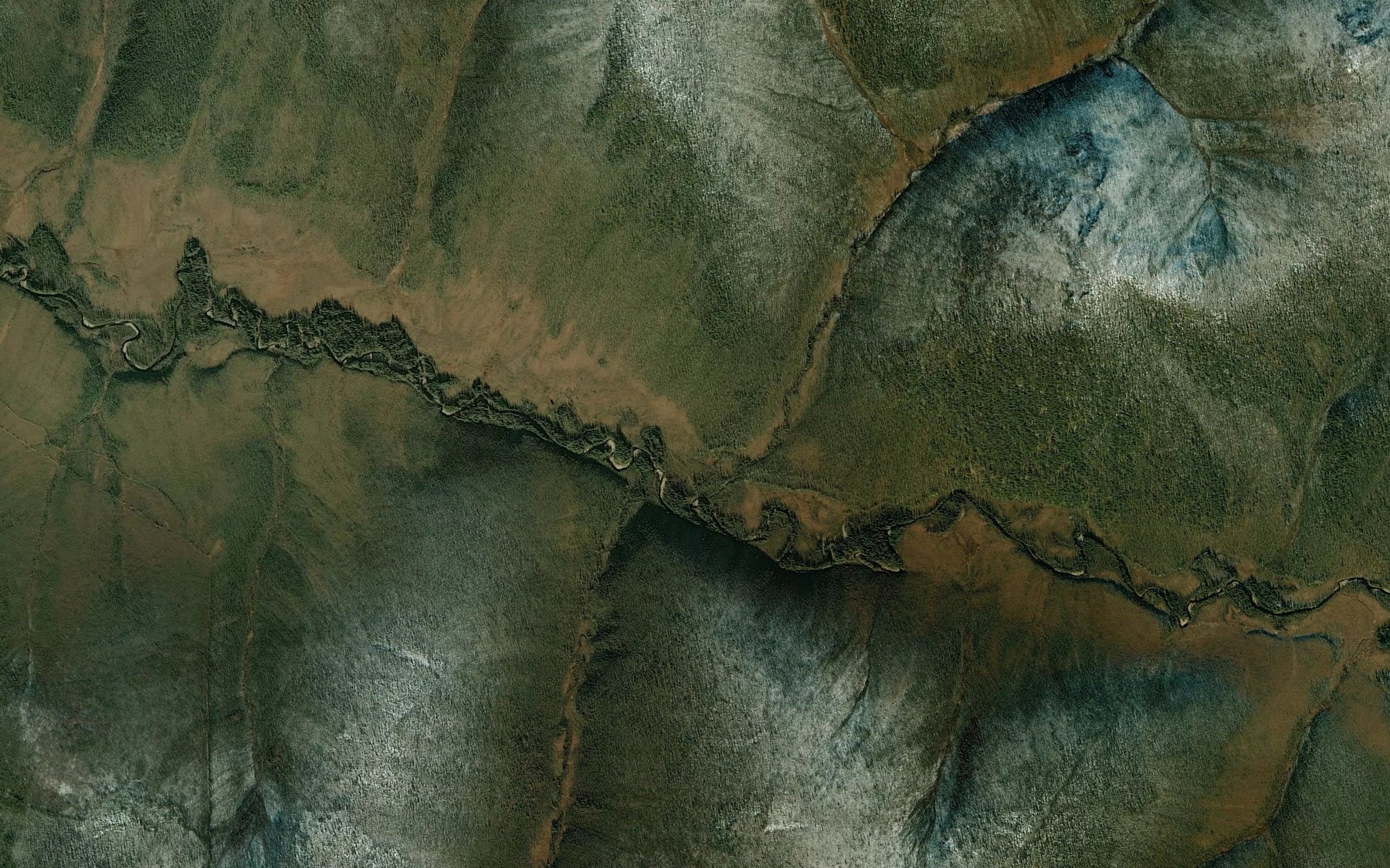 Satellite map of the Gold Bar Creek