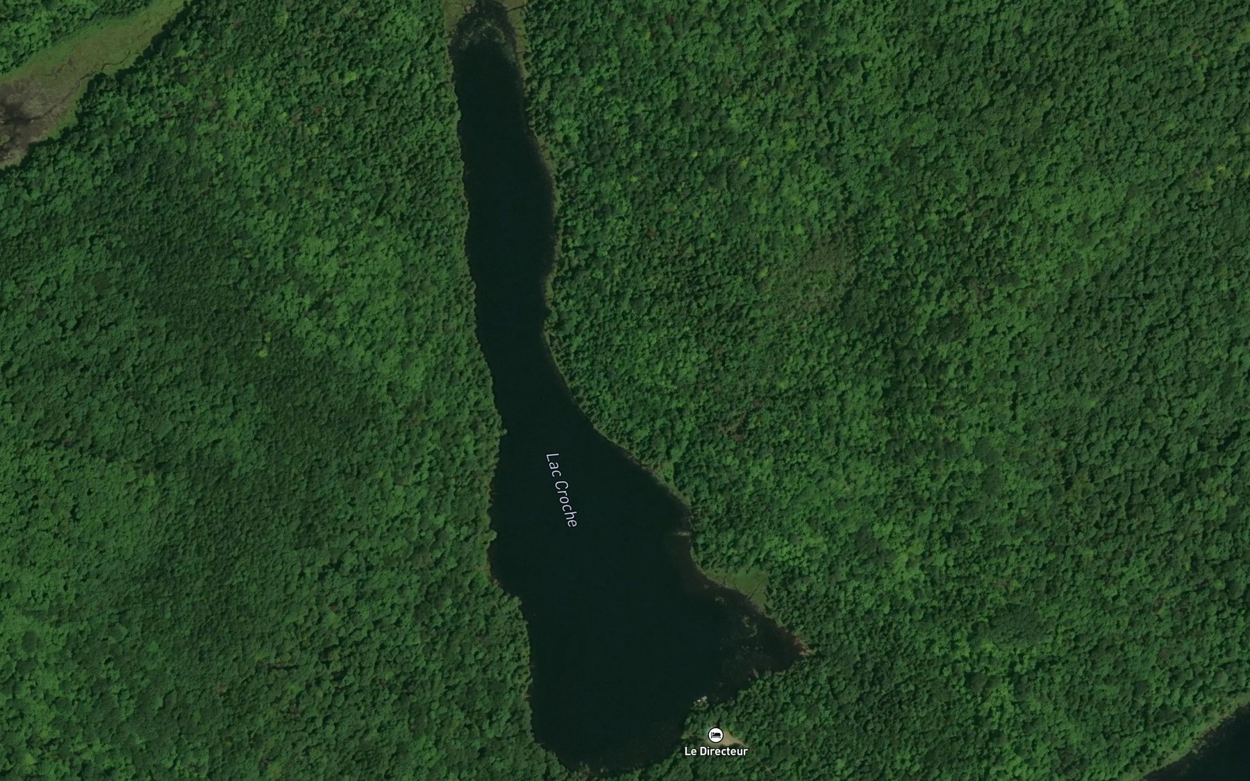 Satellite map of the Lac Croche