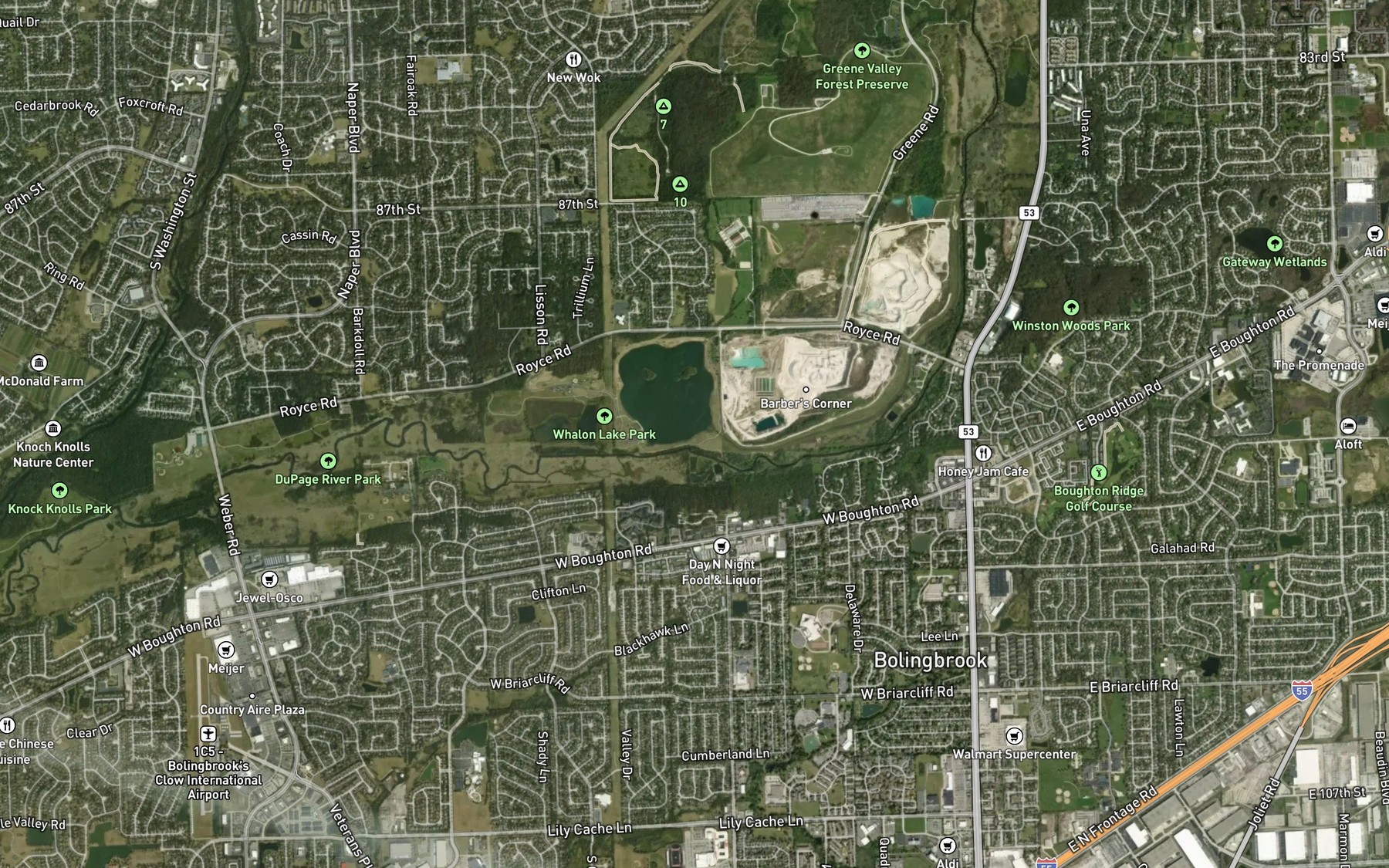 Satellite map of the Spot 4