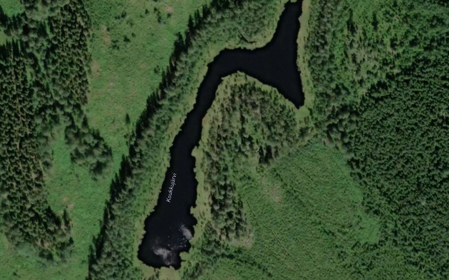 Satellite map of the Koukkujarvi