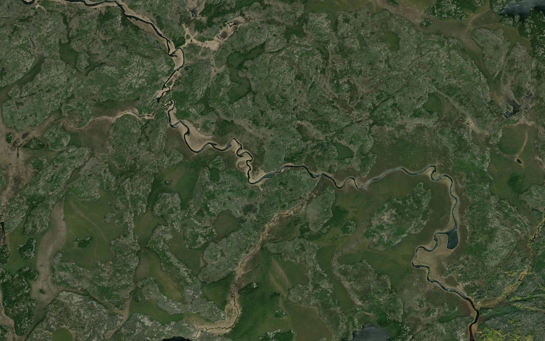 Satellite map of the Meeswi Rapids