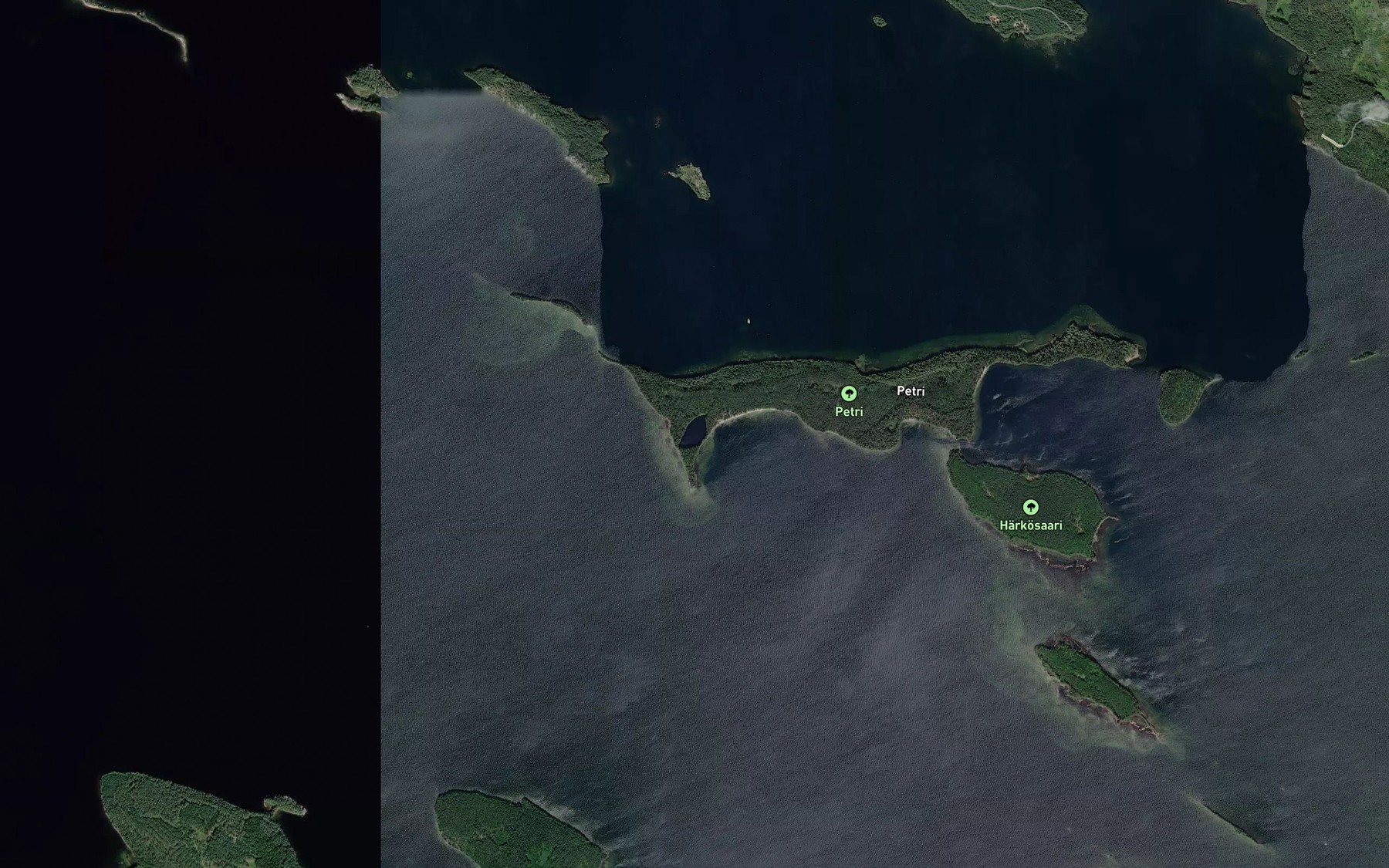 Satellite map of the Petrinlampi
