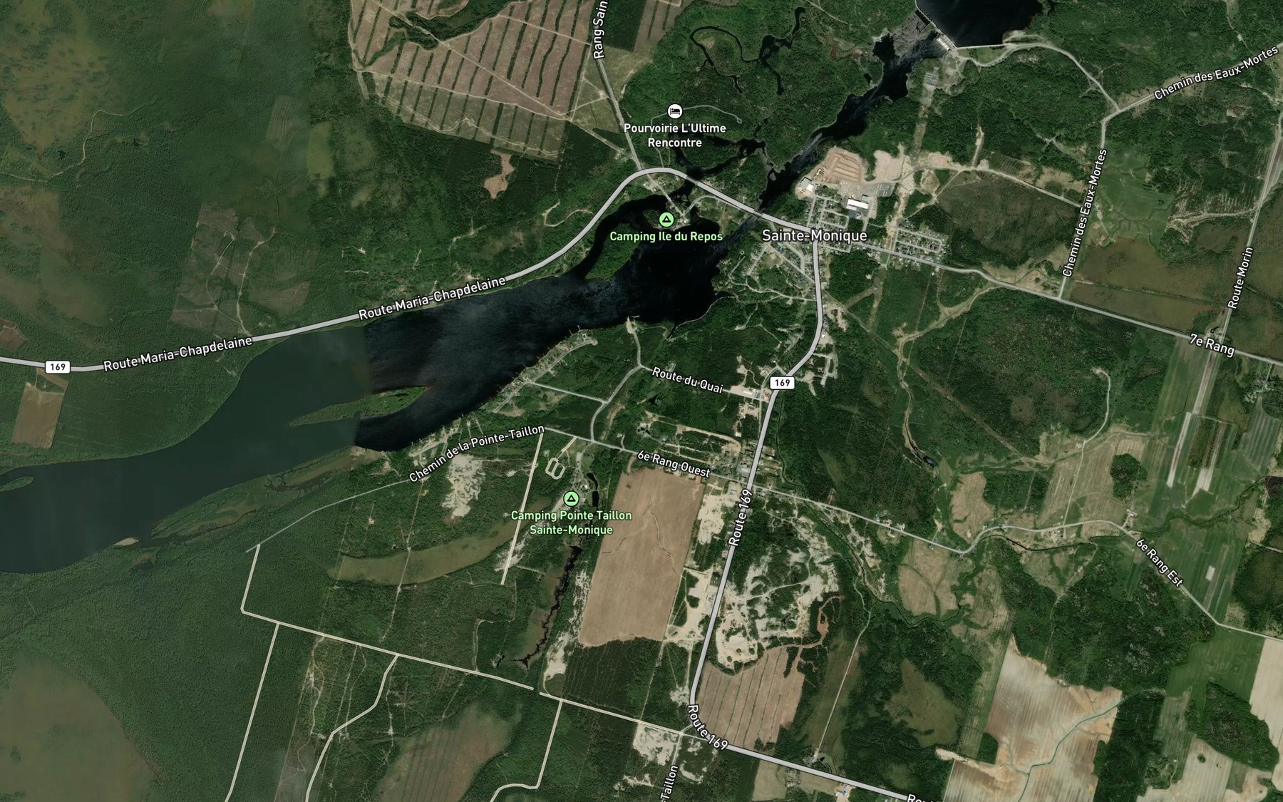 Satellite map of the Ruisseau Bolduc