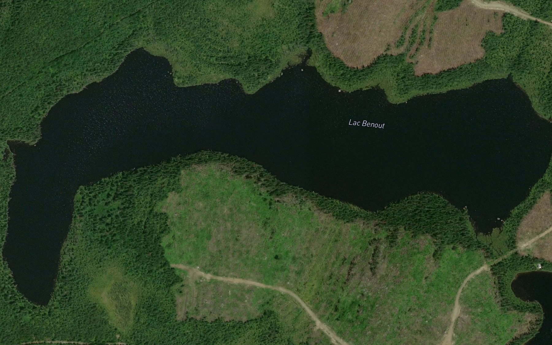 Satellite map of the Lac Benout