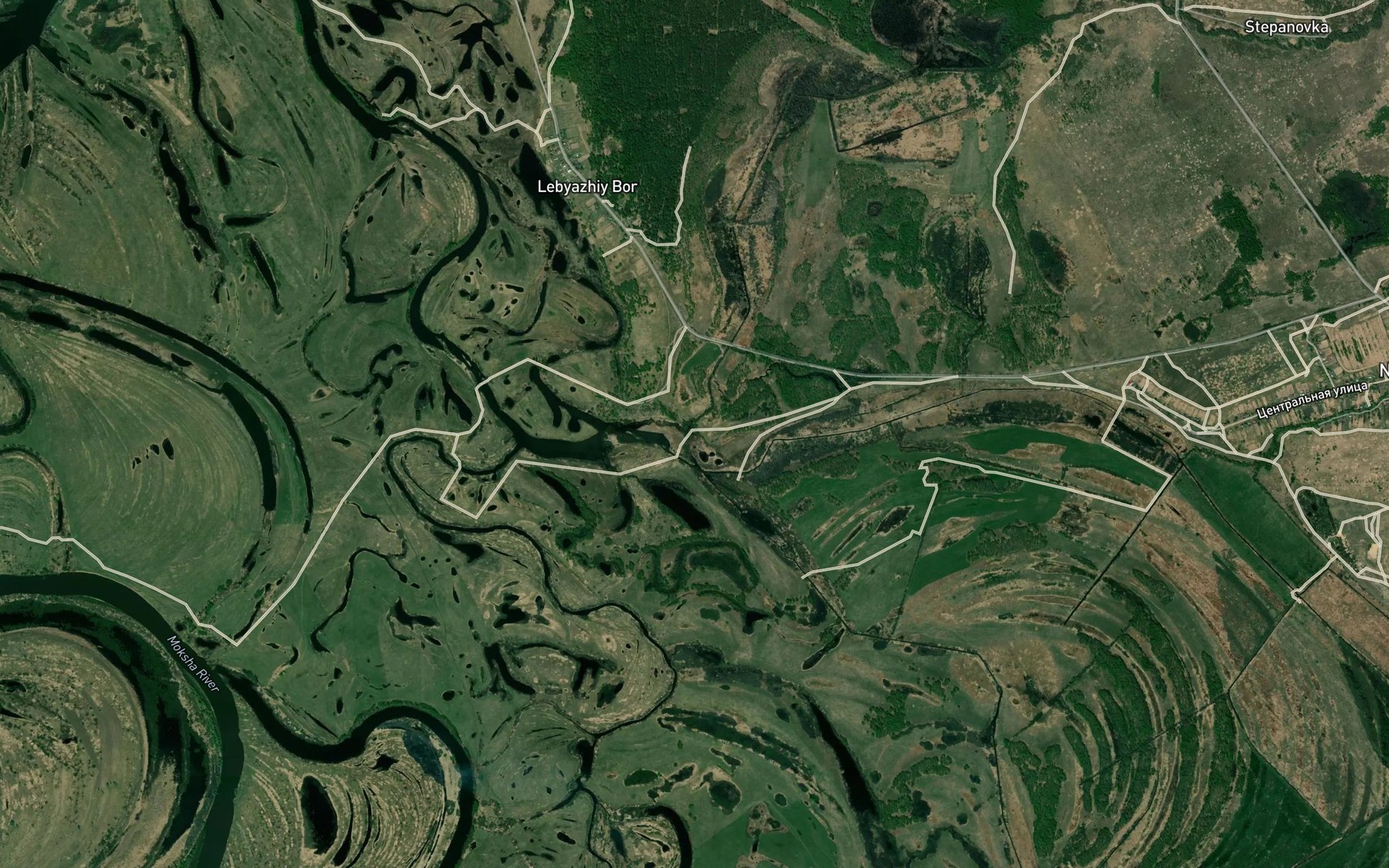 Satellite map of the Chertovka
