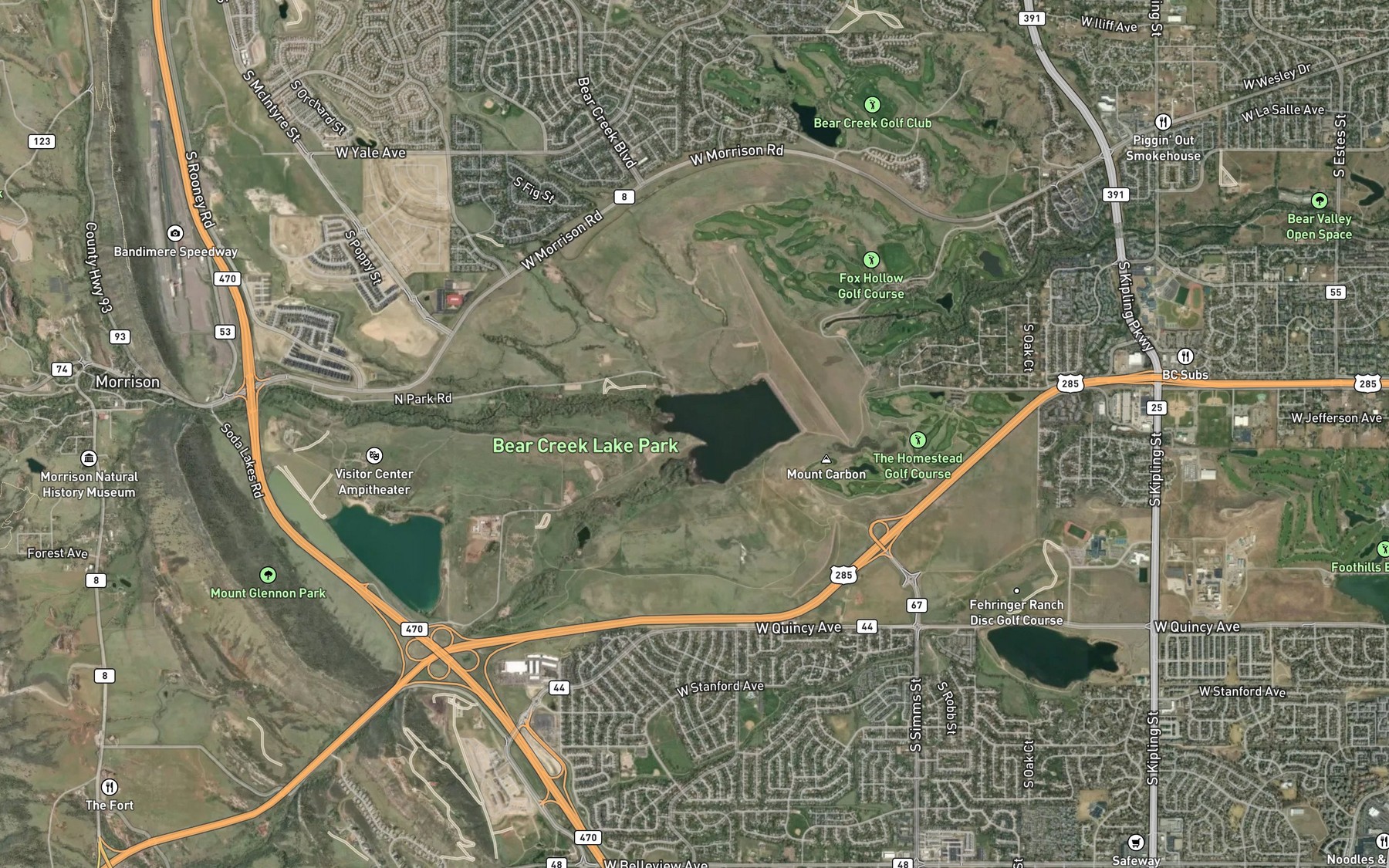 Satellite map of the Spot 2