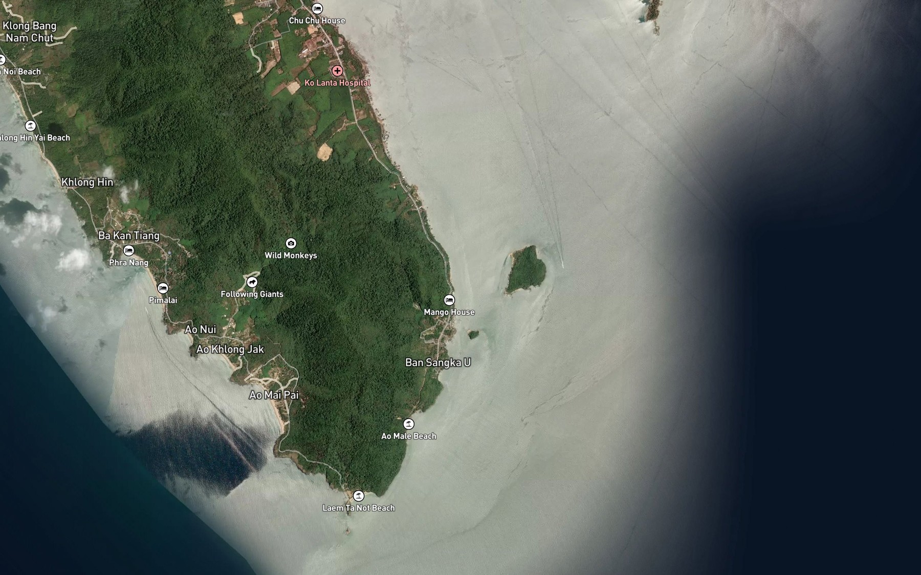 Satellite map of the Ao Sangka U