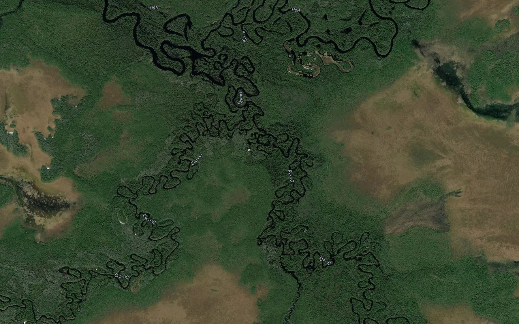Satellite map of the Sys