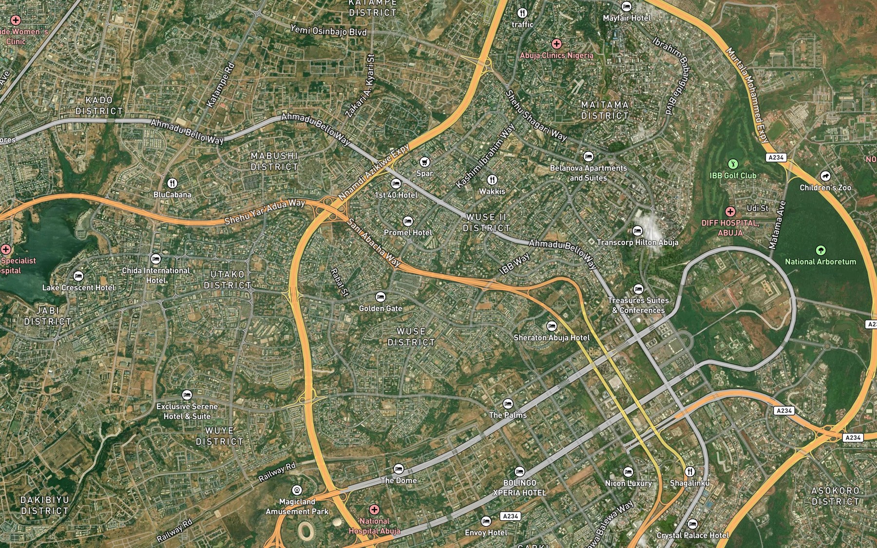 Satellite map of the River Ndawuse