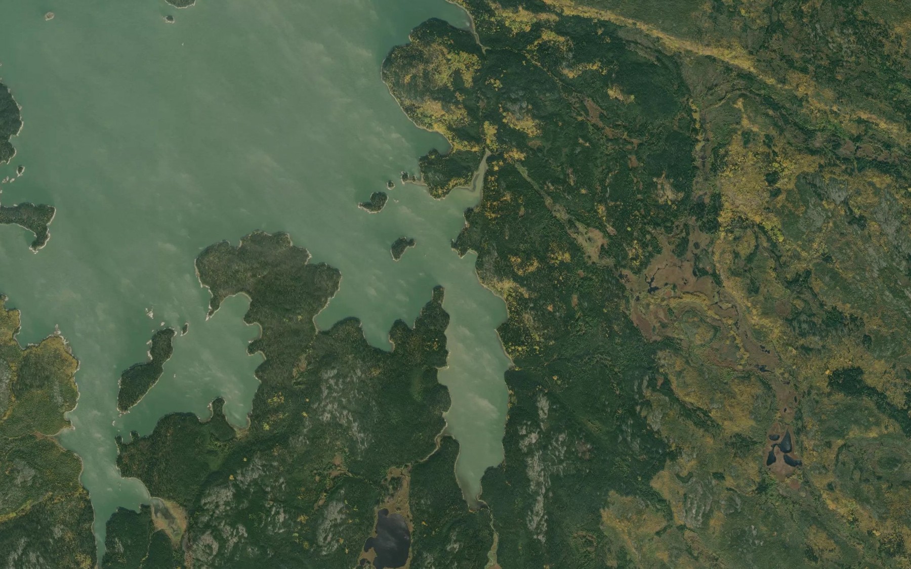 Satellite map of the Otaypwaywin Bay