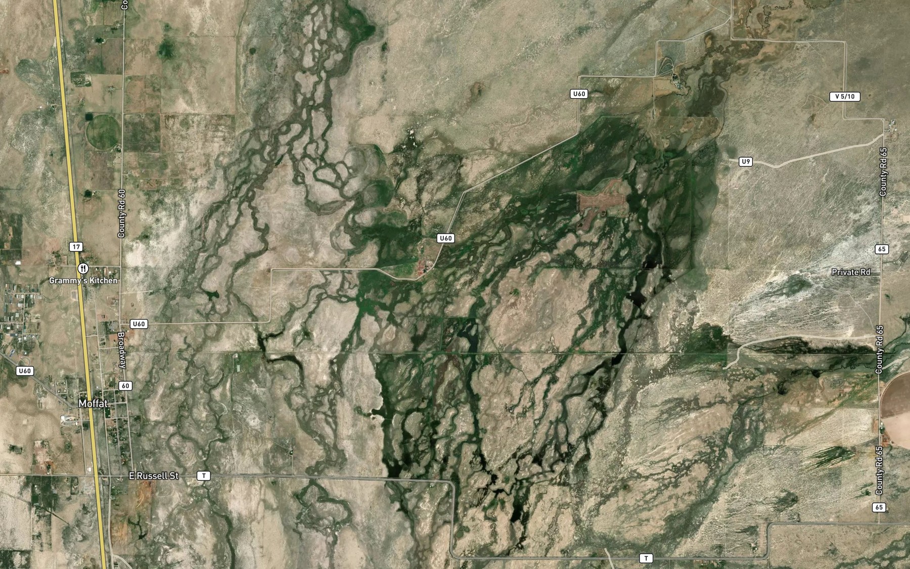 Satellite map of the Shellabarger Ditch Number 2