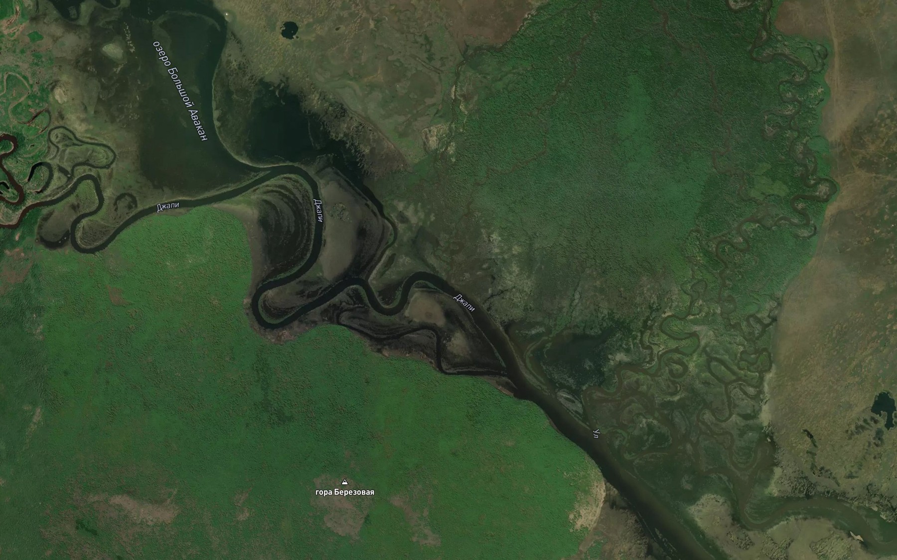 Satellite map of the Protoka Avakan