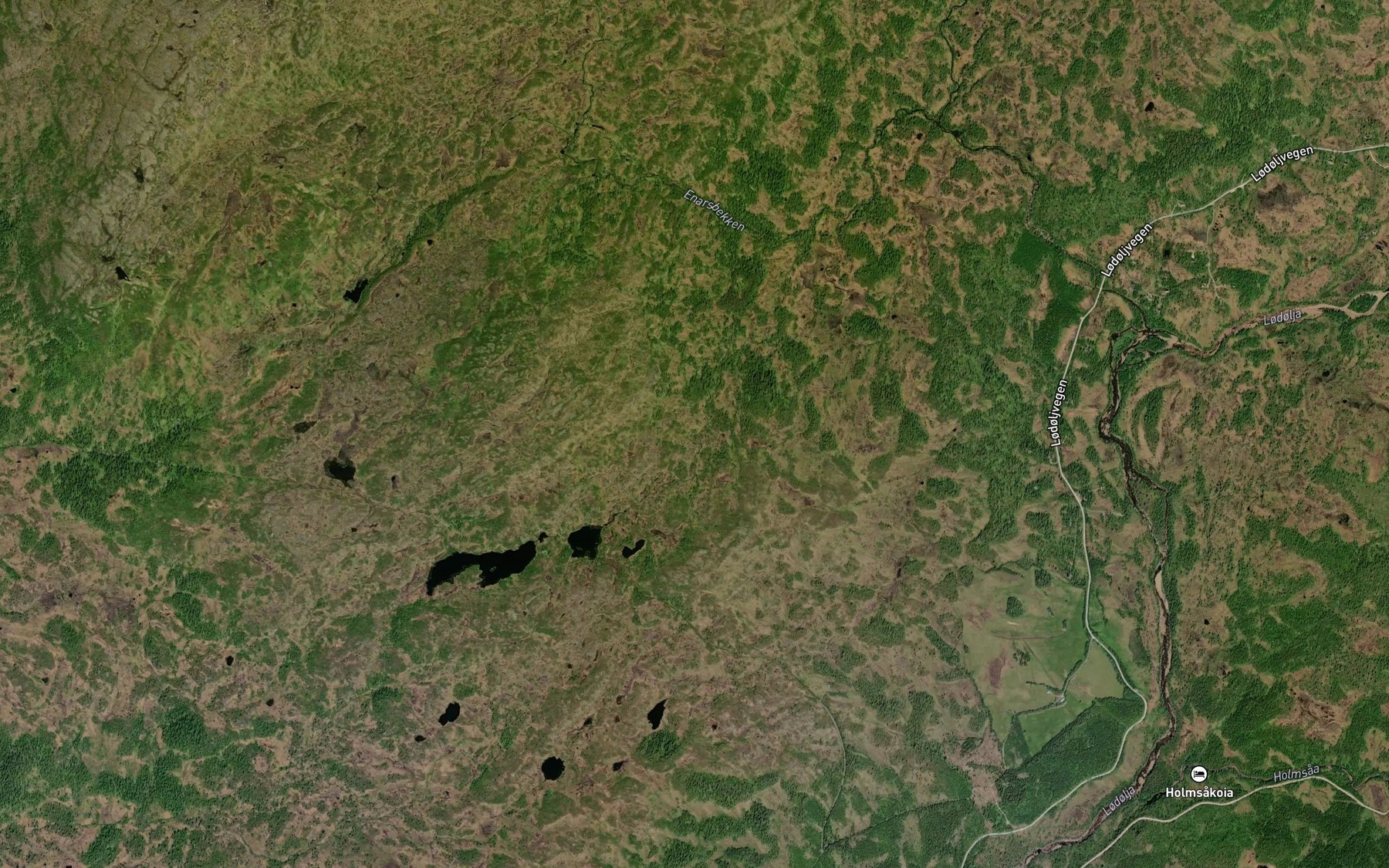 Satellite map of the Tjornbekken