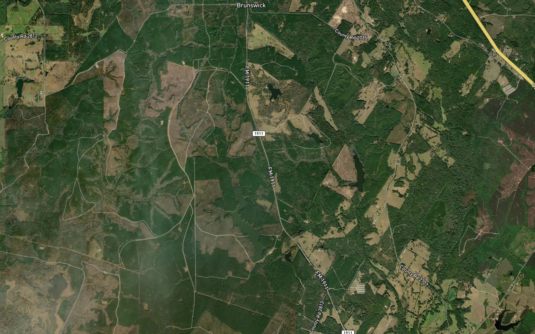 Satellite map of the Holloway Lake