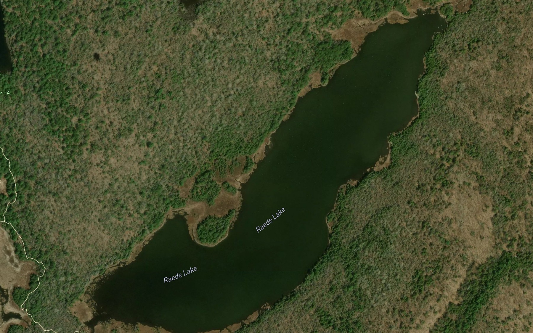 Satellite map of the Raede Lake