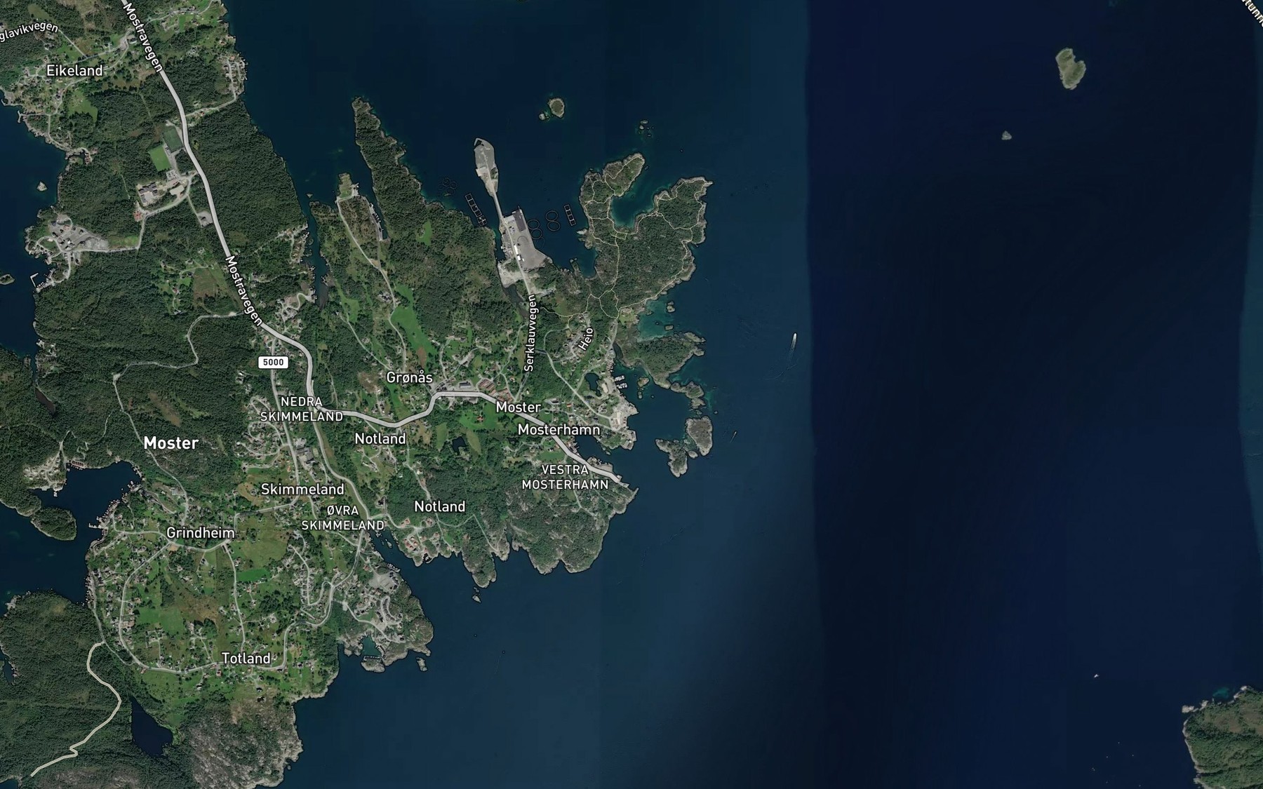Satellite map of the Kyllaren