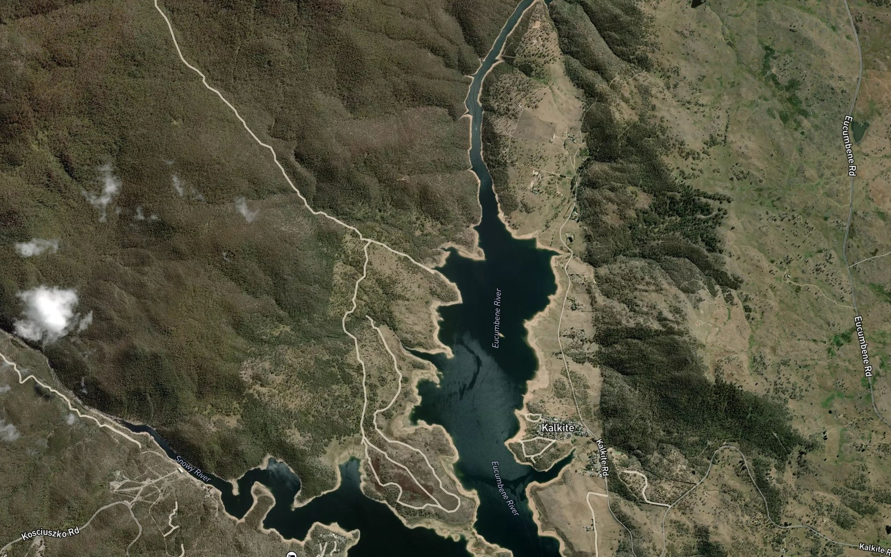 Satellite map of the Kalkite Creek