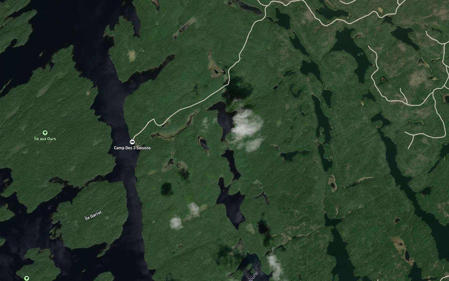 Satellite map of the Lac Ellis