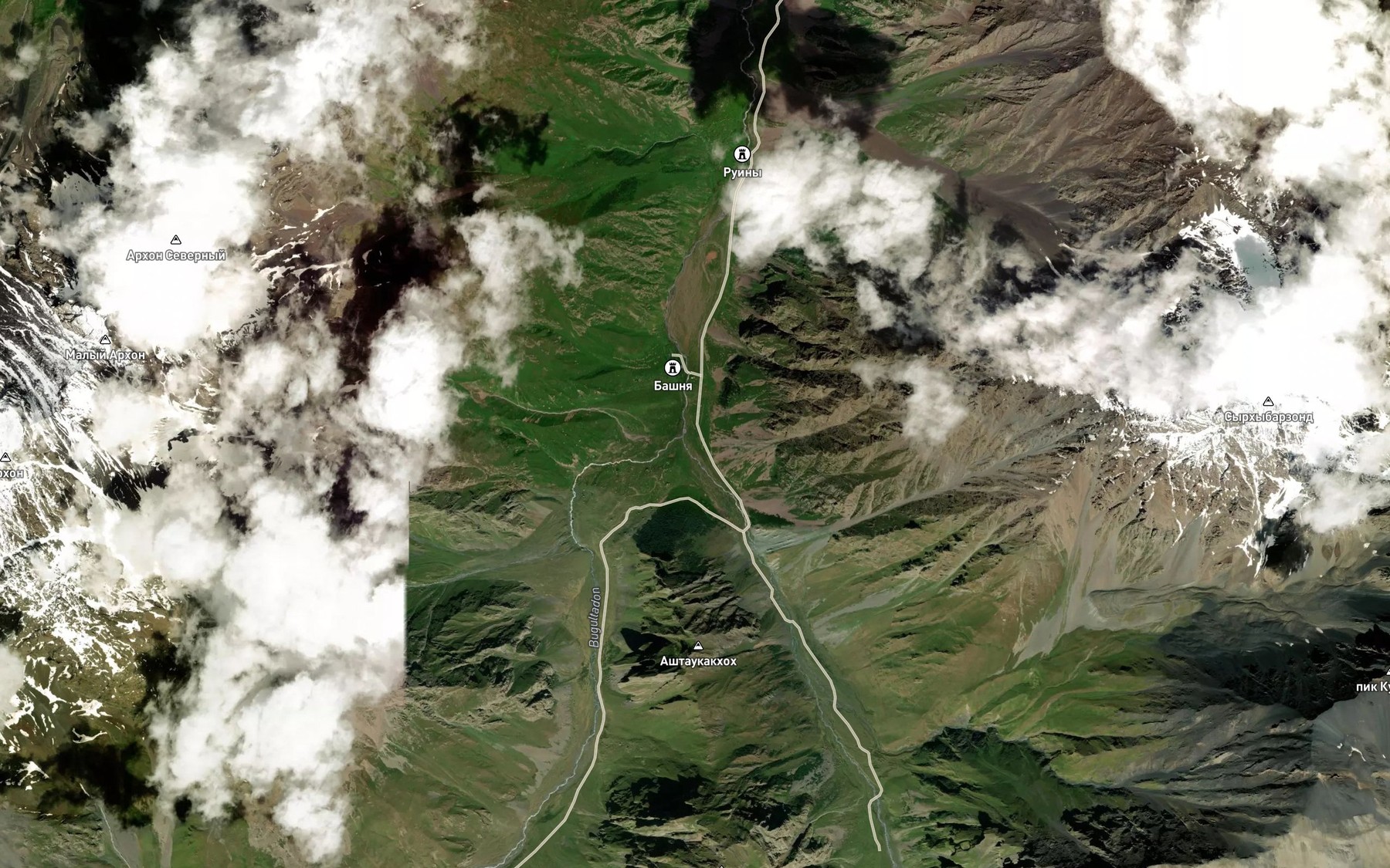 Satellite map of the Dzamarashdon
