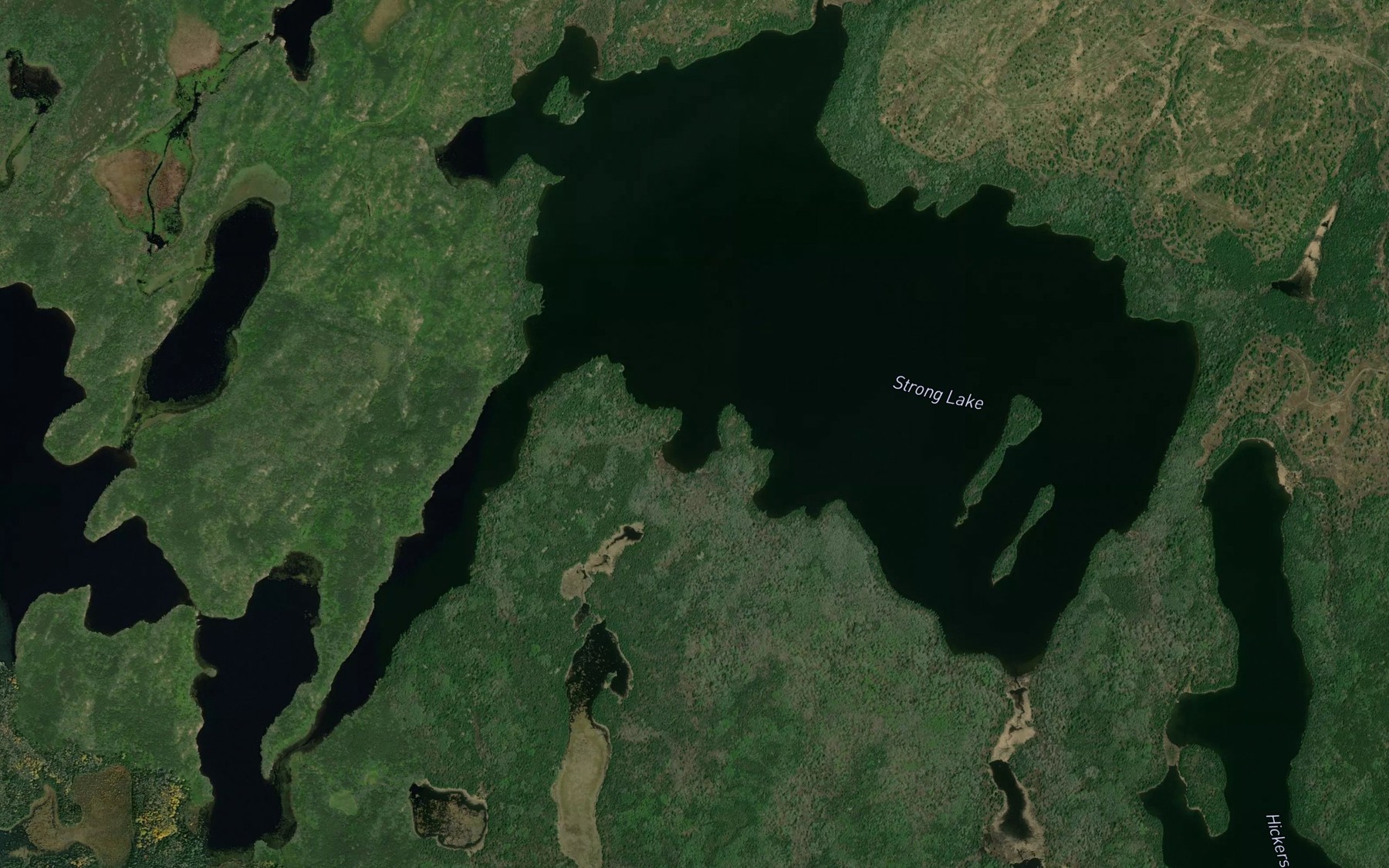 Satellite map of the Strong Lake