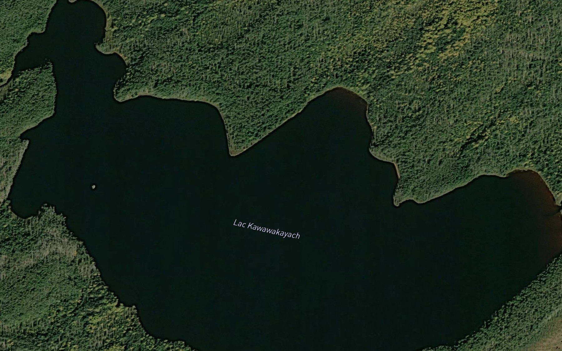 Satellite map of the Lac Kawawakayach