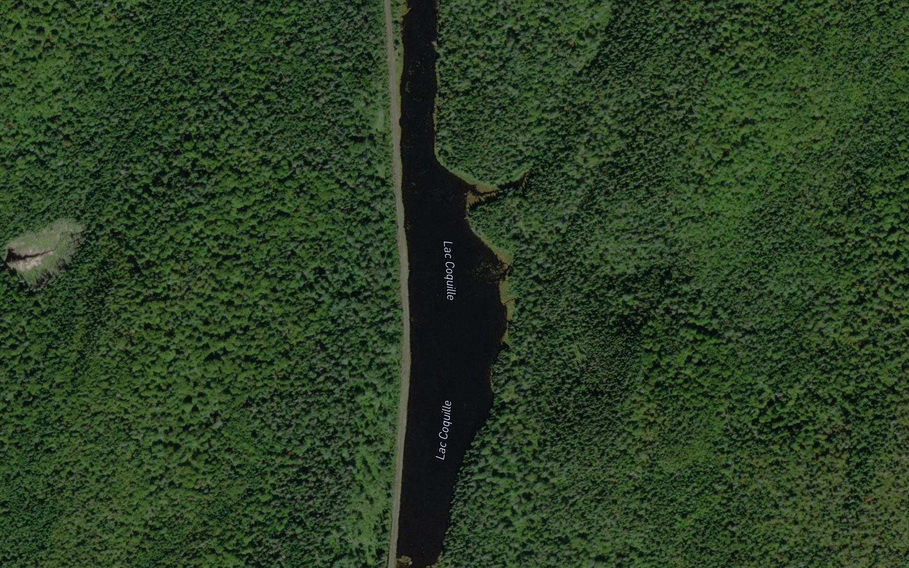 Satellite map of the Lac Coquille