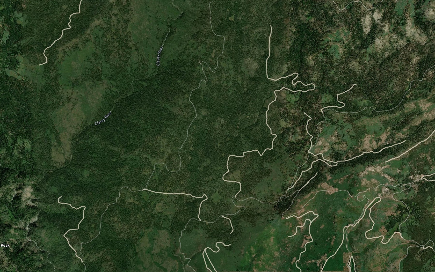 Satellite map of the Reynolds Creek