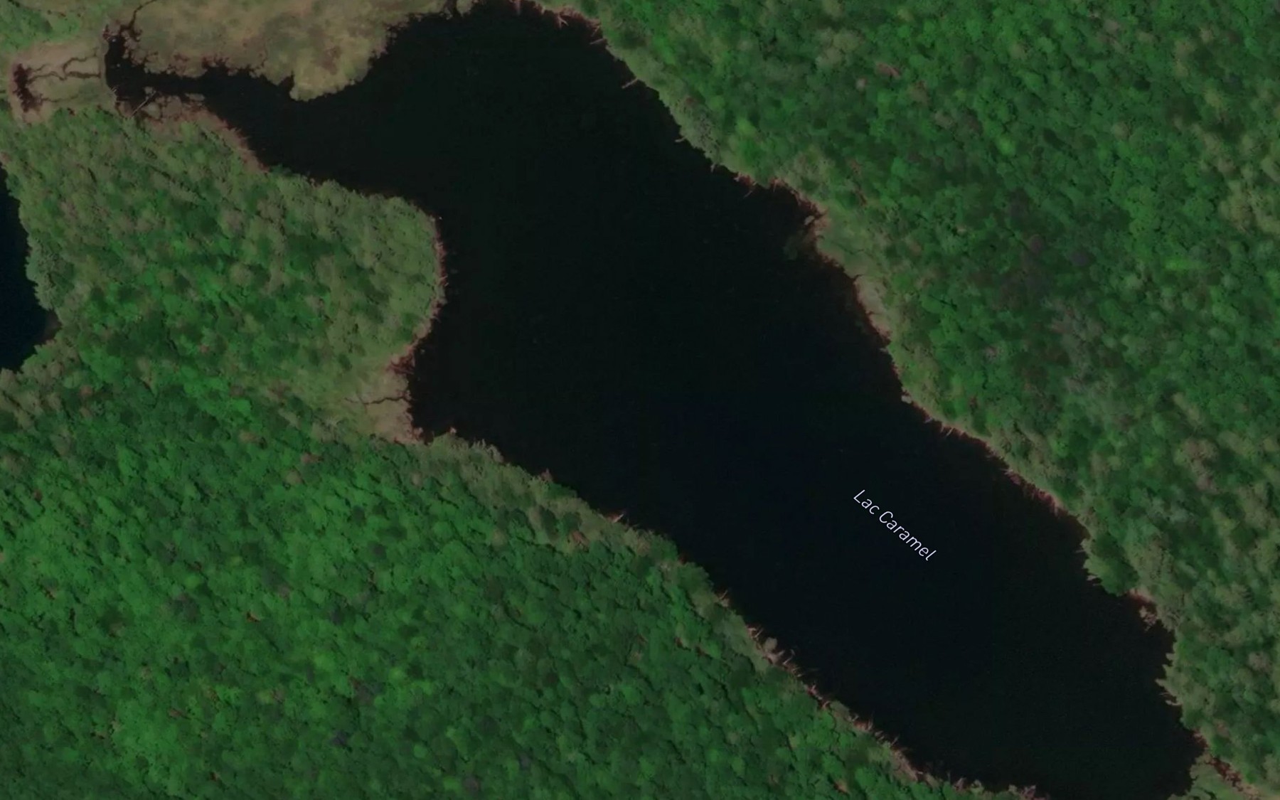 Satellite map of the Lac Caramel