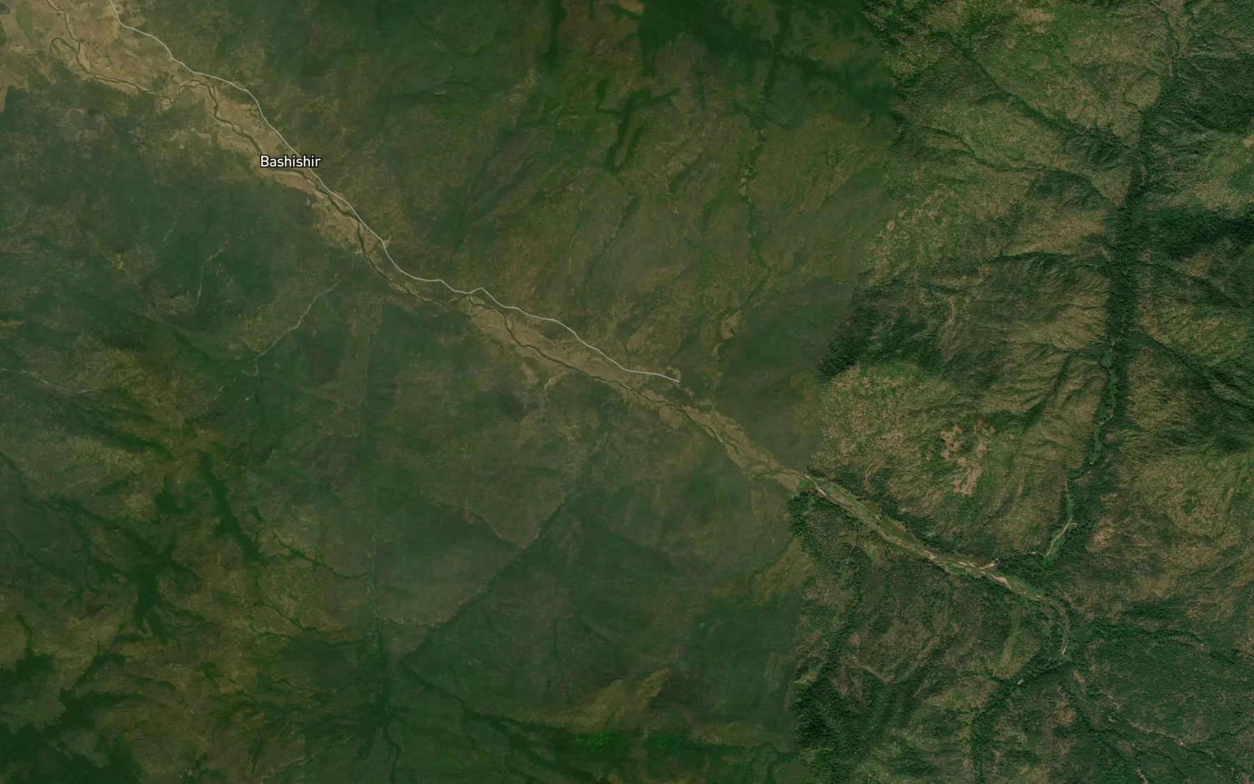 Satellite map of the River Nyam