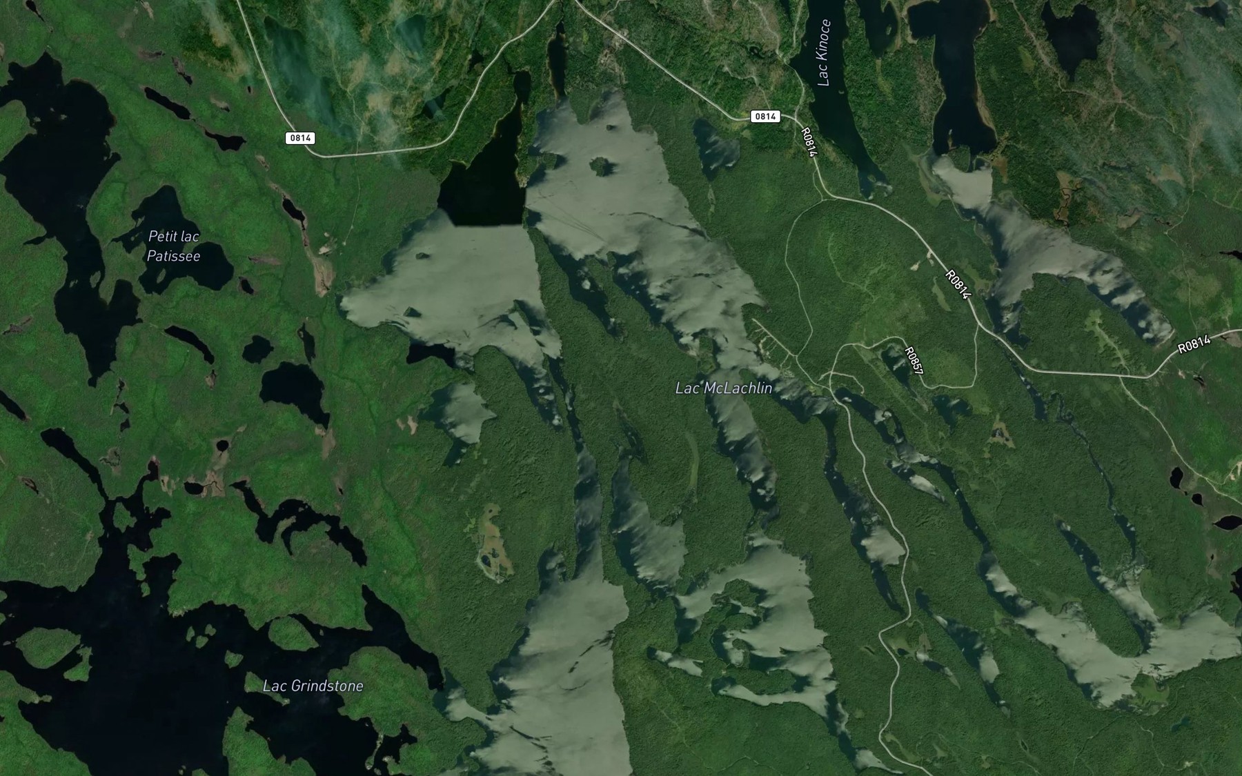 Satellite map of the Lac McLachlin