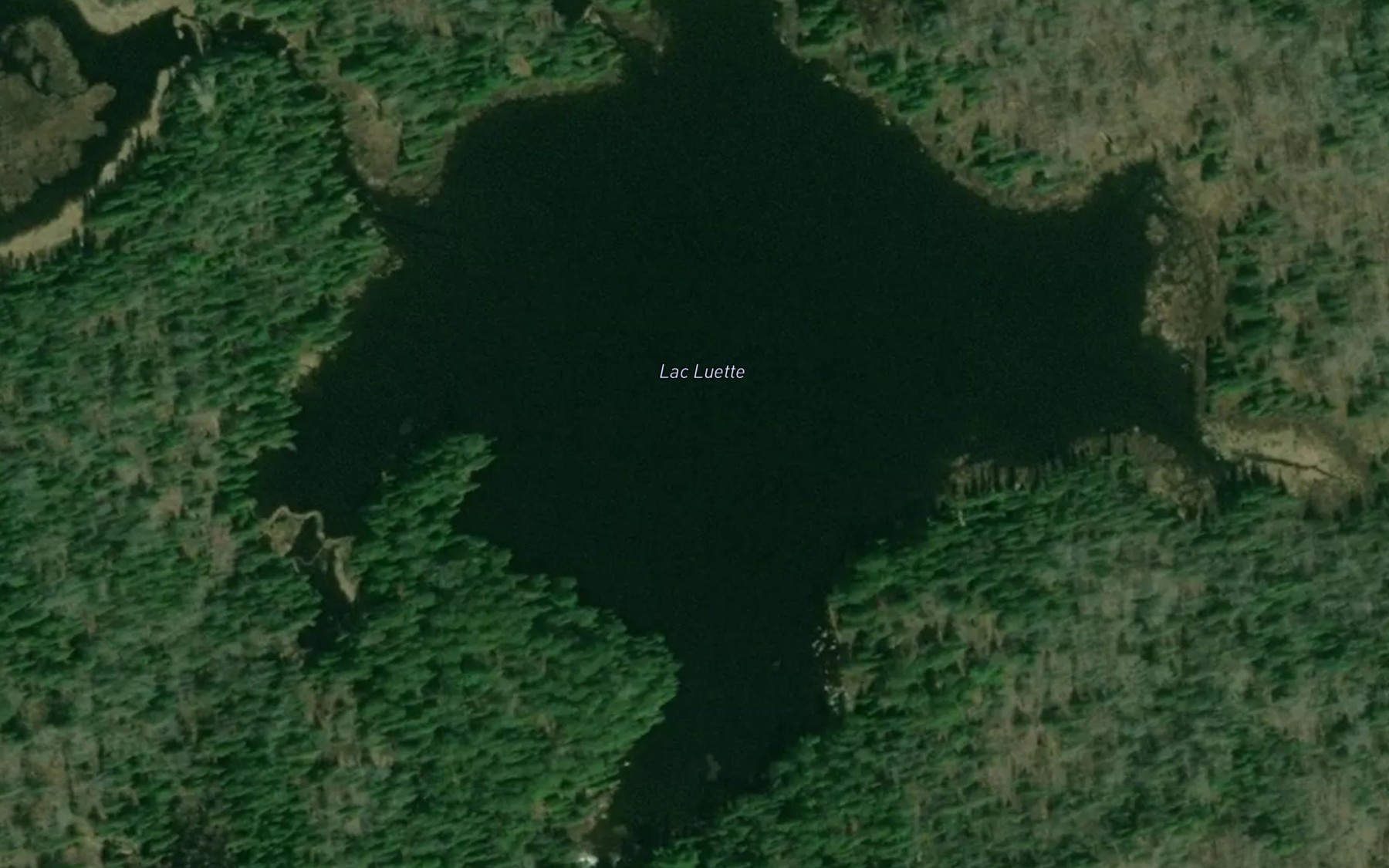Satellite map of the Lac Luette