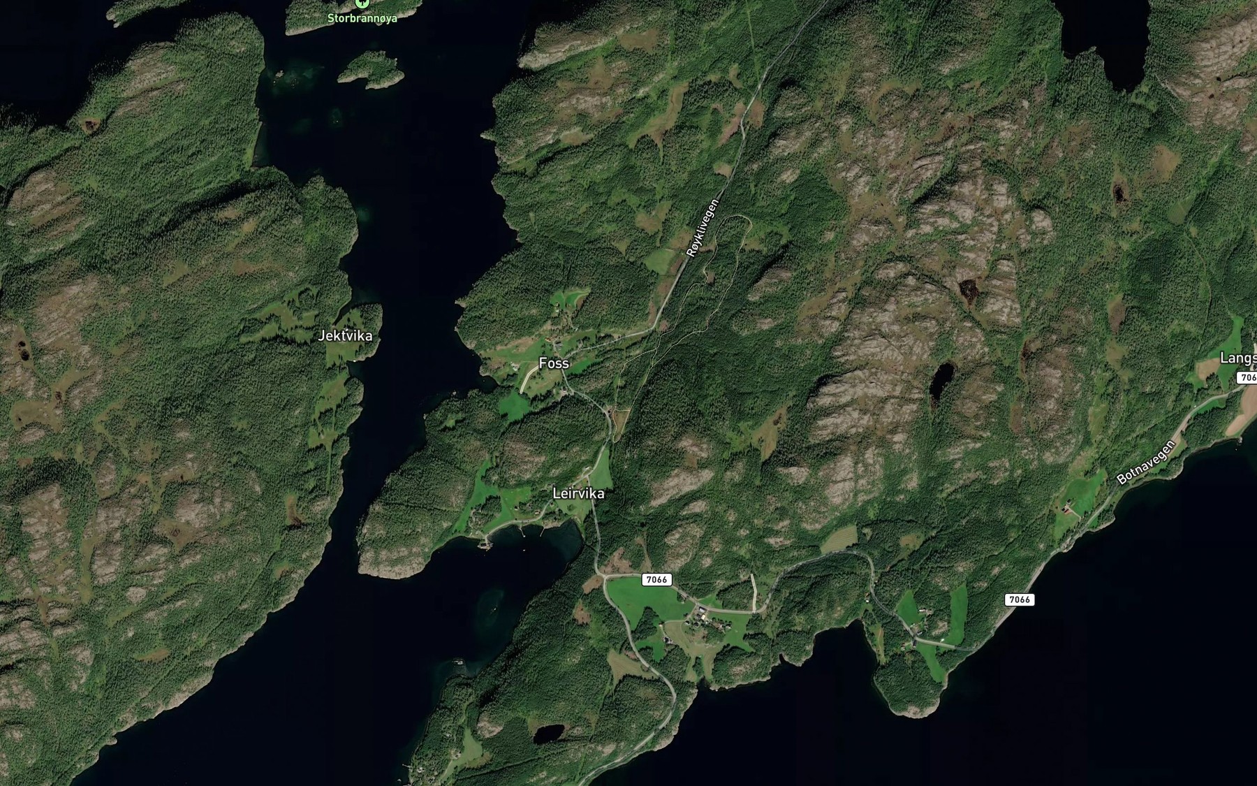 Satellite map of the Fosselva